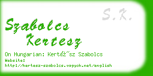 szabolcs kertesz business card